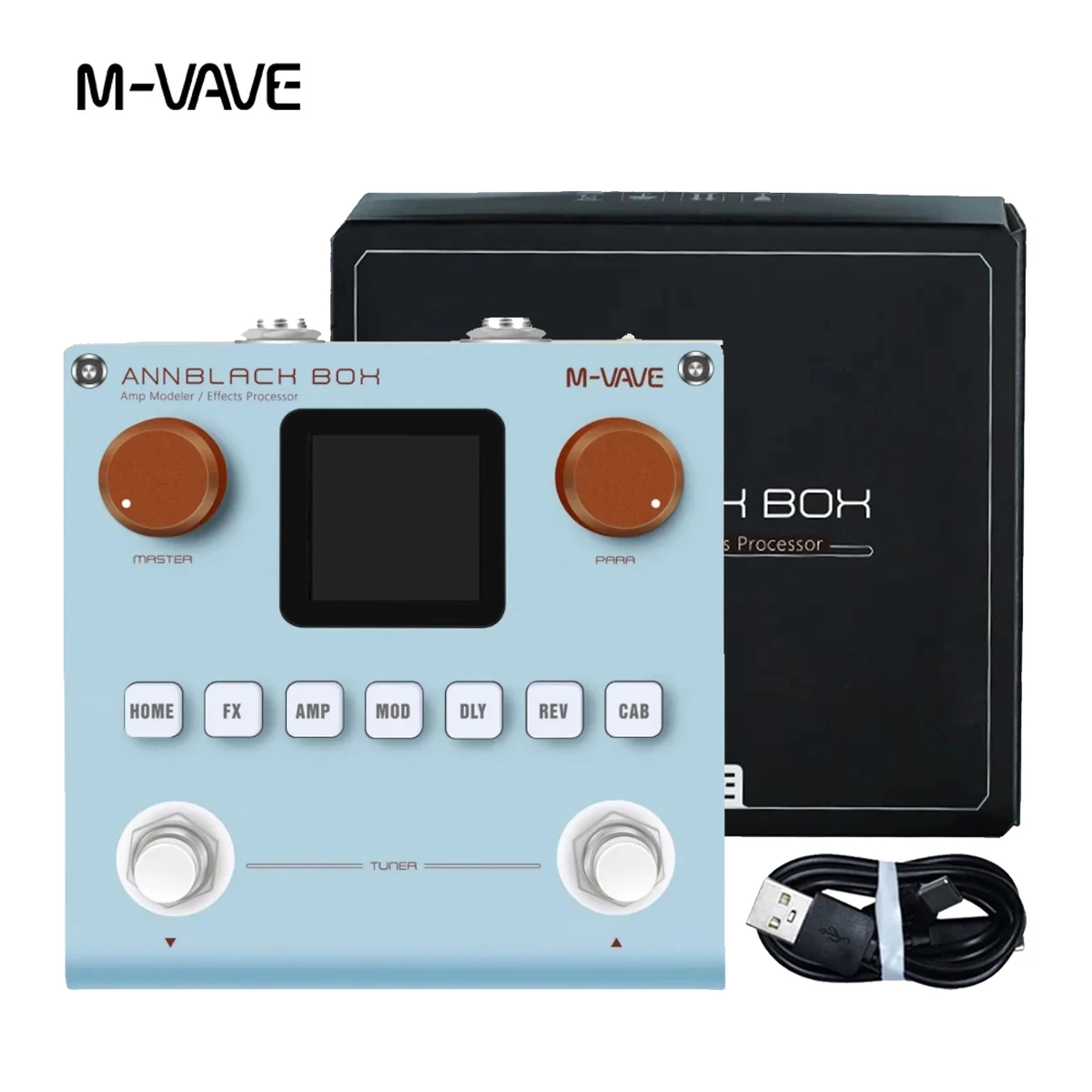 M-VAVE Annblack Box Multi-Effects Processor & Amp Modeler for