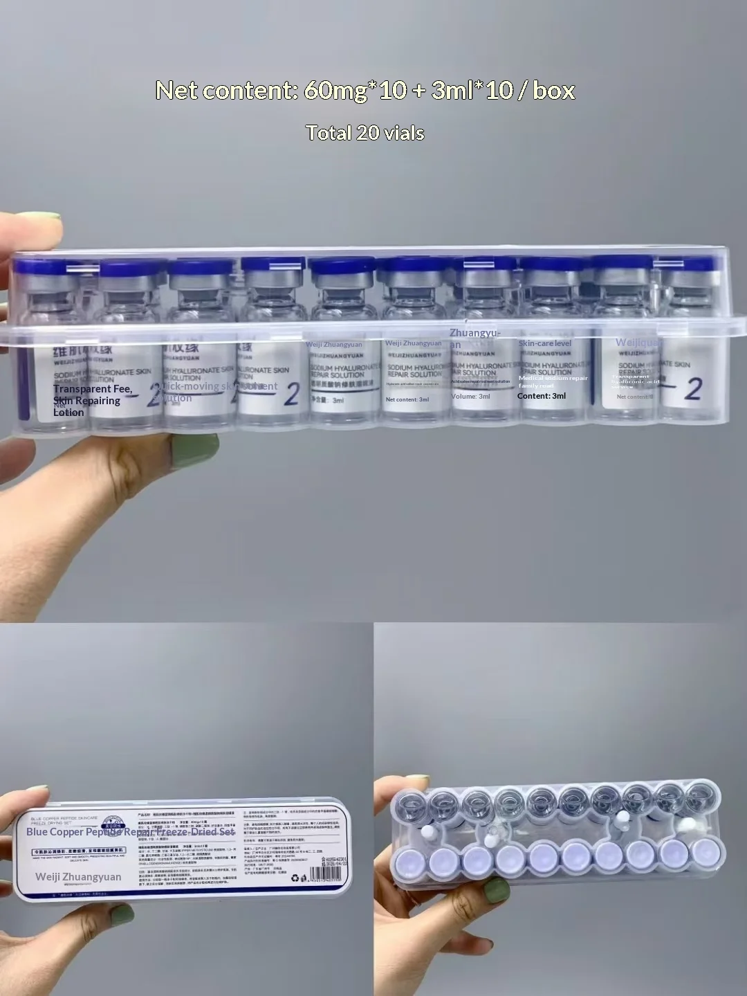 Pó Liofilizado de Tripeptídeo de Cobre GHK-Cu |   Sérum e Creme de Base para Uso Cosmético e DIY com Propriedades Anti-Envelhecimento e Reparadoras