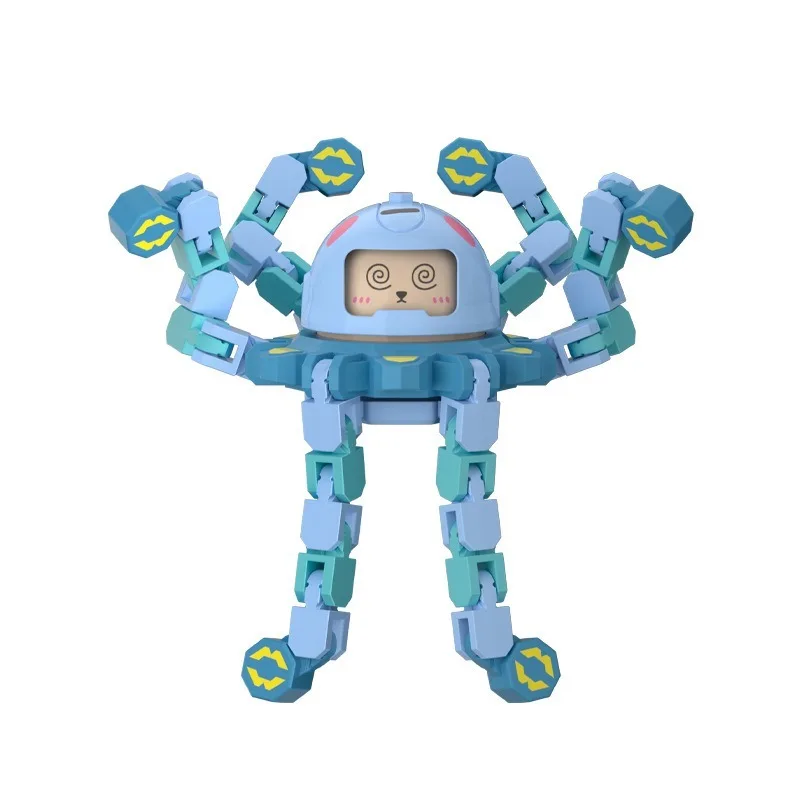 Juguete giroscópico transformador que cambia la cara mecánica luminosa para la yema del dedo para niños, cadena para aliviar el estrés, Fidget Spinner, descompresión