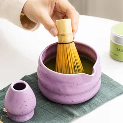 1/2/4/6pcs Matcha purple Tea Whisk Teaware Japanese Ceremony Bamboo Chasen Tea Tool Tea Brush Exquisite Matcha Kit for Teaset