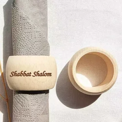 Shabbat Shalom Napkin Ring Jewish home family friend Dinner table decoration Hostess present housewarming hanukkah Chanukah Gift