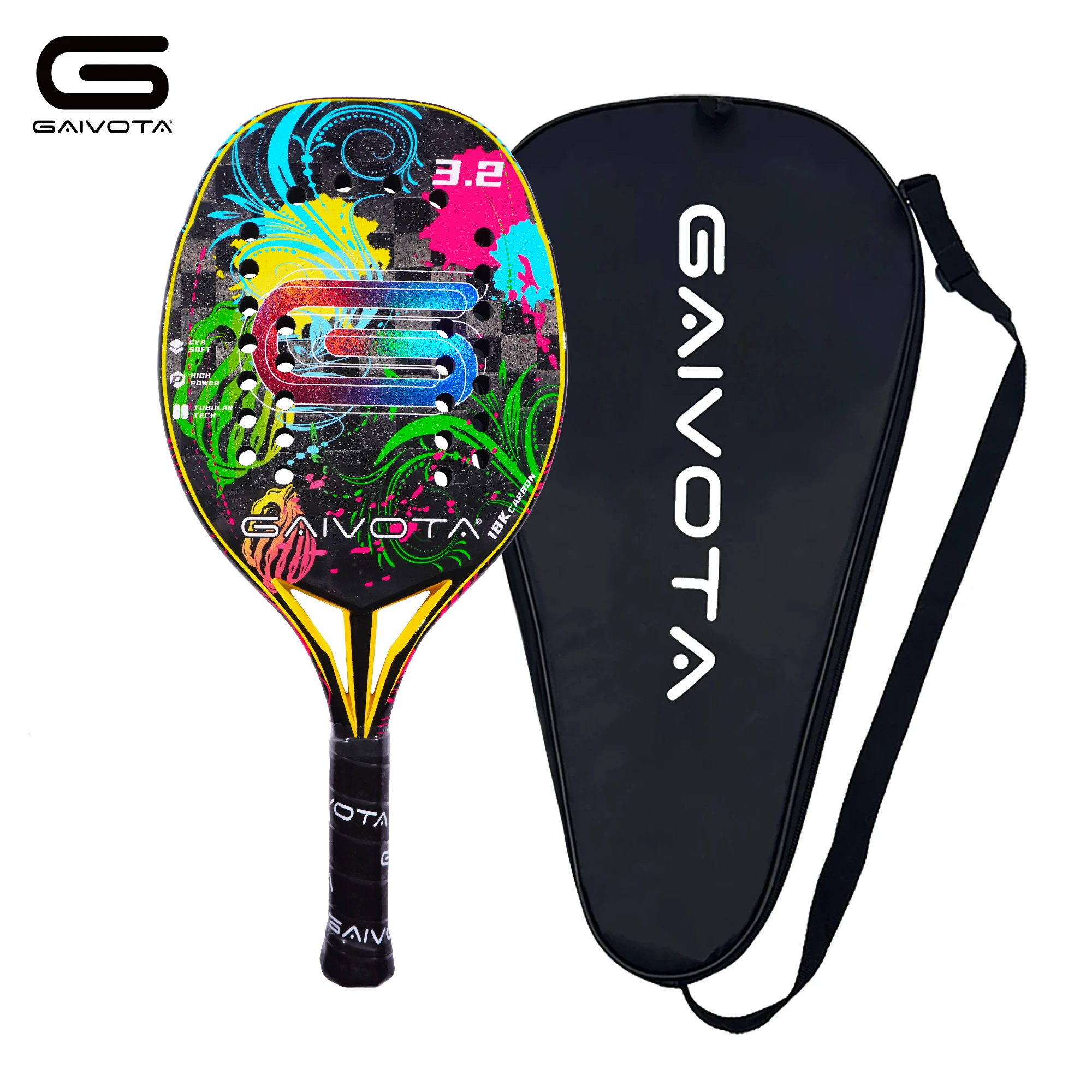 GAIVOTA 3.2 2024 Beach tennis racket 18K with bag