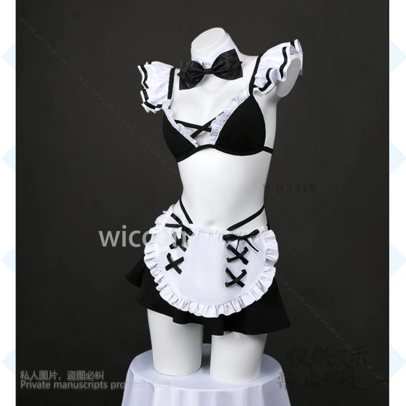 Muñeco de vestir de Anime para mujer, disfraz de Rizu Kyun, disfraz de Kuroe Shizuku, traje de baño Sexy, vestido de sirvienta, pelucas de Lolita para Halloween