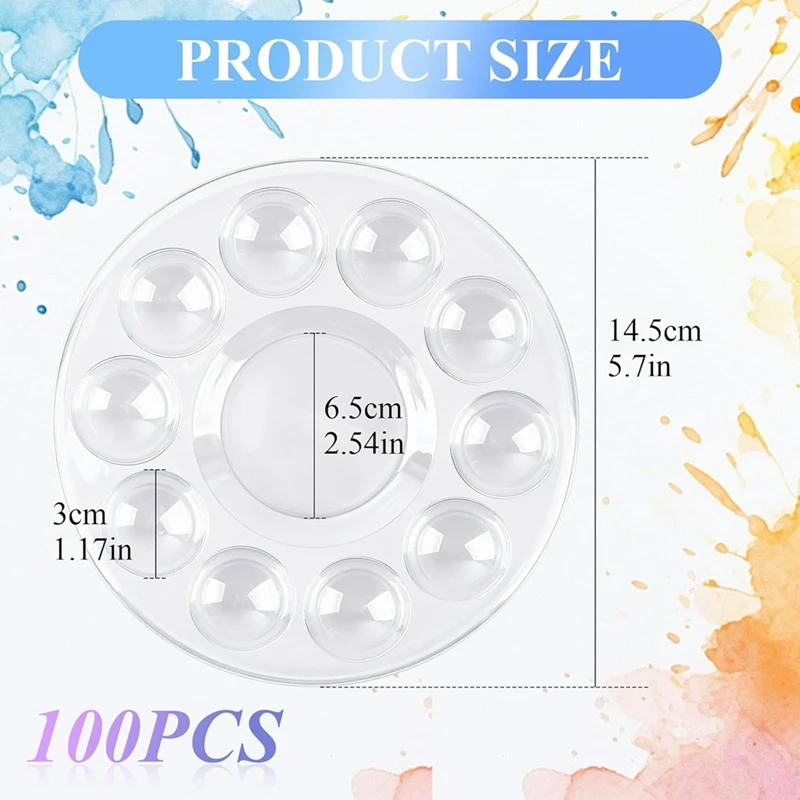 super-offerta-100-pezzi-di-palette-per-pittura-trasparenti-palette-rotonde-in-plastica-da-57-pollici-palette-in-acrilico-trasparente-per-arte-fai-da-te-e-acquerello