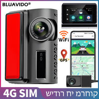 4G SIM 2K Dash Cam with GPS Tracking WiFi Share and App Remote Control 24H Parking Monitor Night Vision G-Sensor Loop Recording