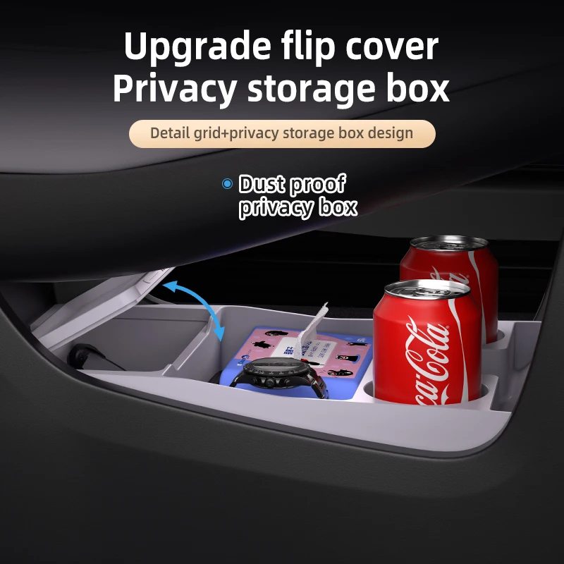 ل Roewe M7 RW M7 2025 2026 صندوق تخزين مركز مسند الذراع صندوق مخفي حامل الكأس المنظم الملحقات الداخلية #4