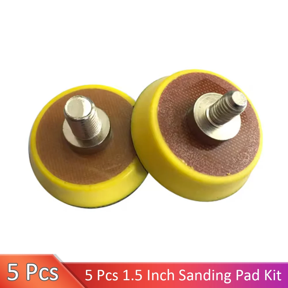 5 uds 1,5 pulgadas 38MM almohadilla de respaldo de lijado placa de respaldo lijadora de gancho y bucle almohadilla de respaldo para herramientas rotativas de amoladora de taladro