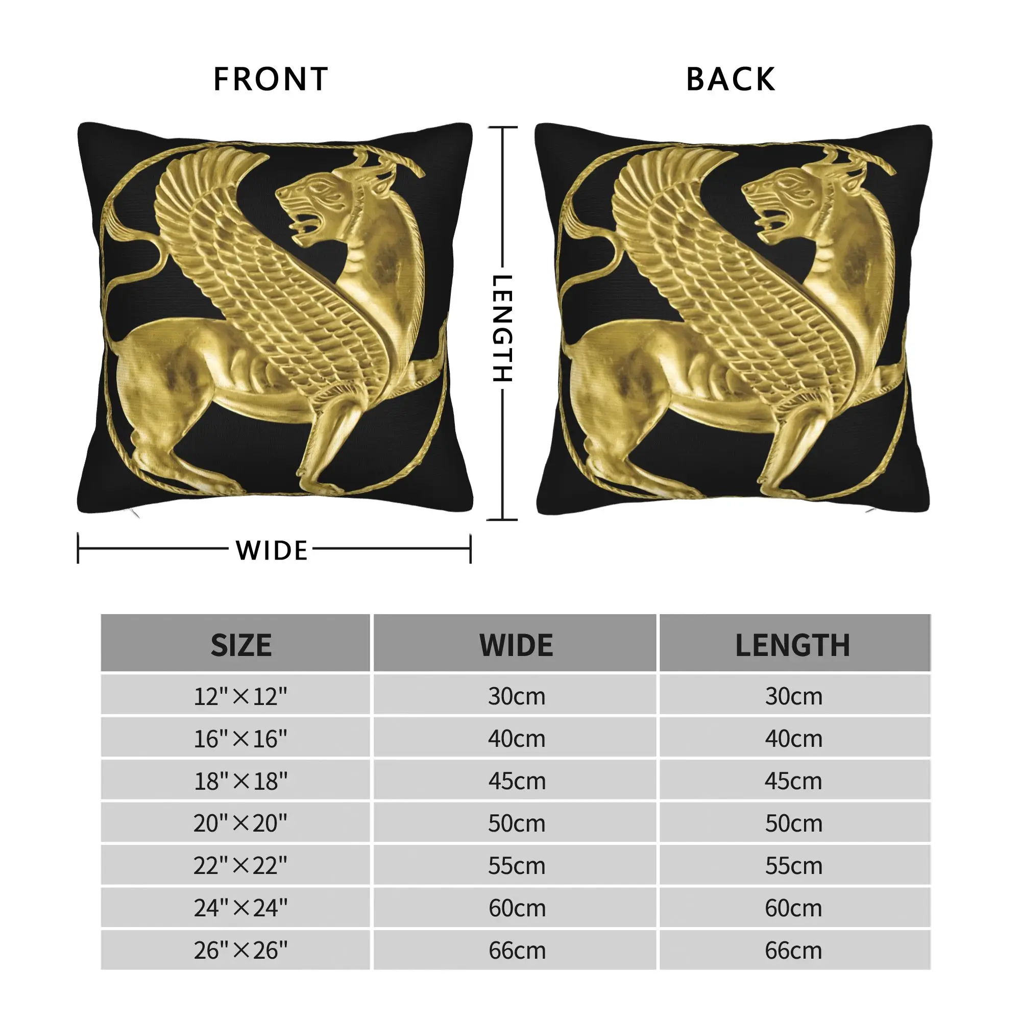 Iran  Persian Winged Lion Pillow Case  Graphic Pillow Cover Funny Cushion Cover For Living Room Bed Chair