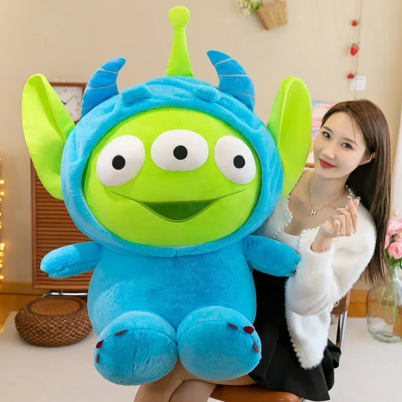 

Disney Cartoon Alien Three Eyed Monster Plush Toys Cute Soft Stuffed Plushie Pillow Doll Room Decoration Boys Girls Holiday Gift