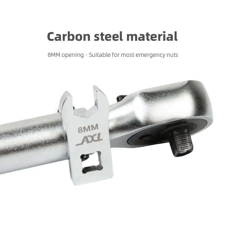 8mm Torque Wrench Opening Head Bike Disc Brake Cable Wrench Hydraulic Brakes Bolt Tool Variable Tubing Screw for 1/4 Head Wrench