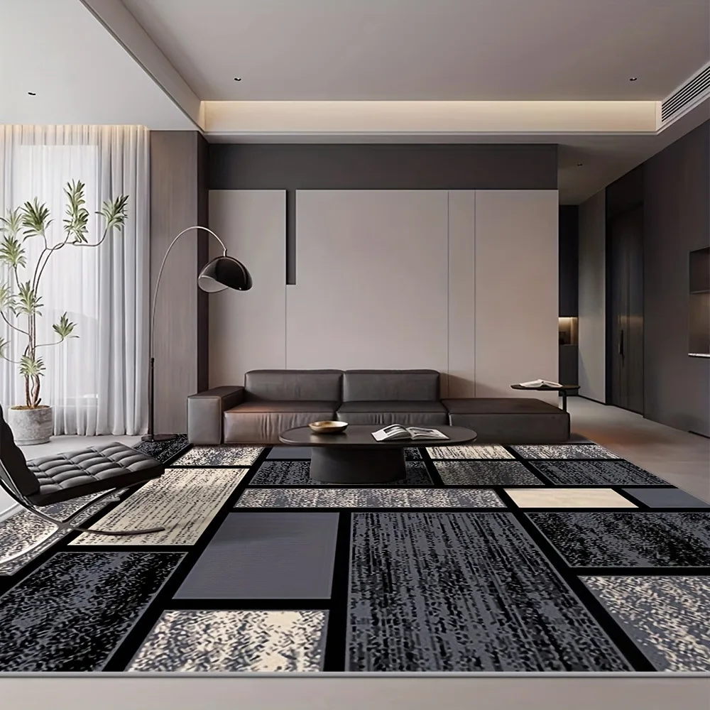 سجادة VIKAMA الفاخرة المخملية الكريستالية ذات المساحة الكبيرة لتزيين غرفة المعيشة والفندق والإقامة المنزلية، سجادة سهلة التنظيف