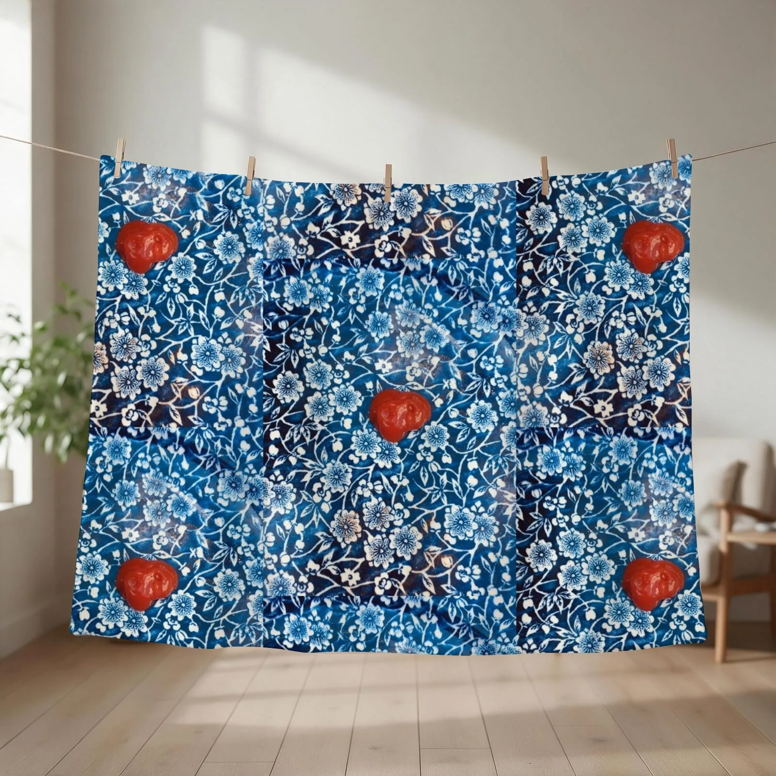 Wetherspoon's Plate + Ketchup Throw Blanket couch cozy soft plush fuzzy picnic outdoor blanket