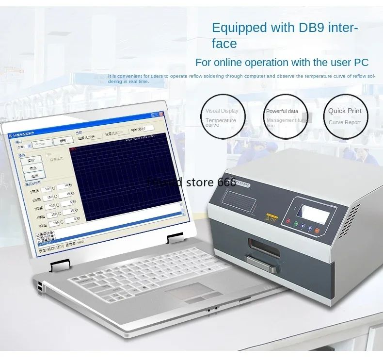 Small reflow soldering circuit board patch desktop machine