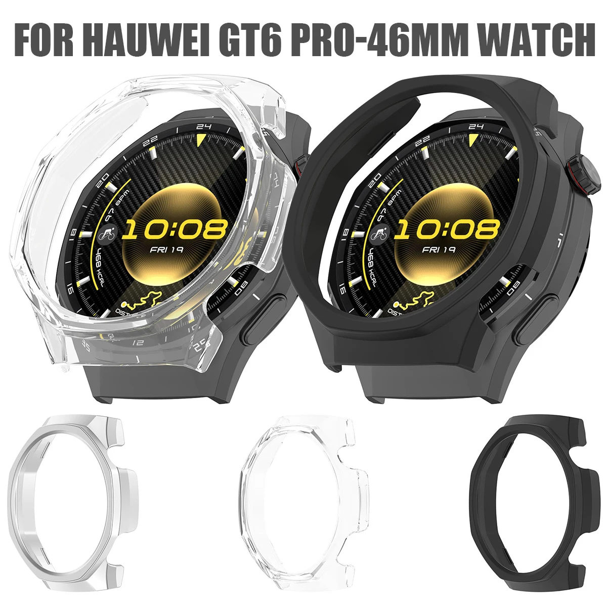 

Hard Protective Case For Huawei Watch GT 6 pro 46mm Screen Protector Case for Huawei GT6 pro 46MM Hollow Half PC Case