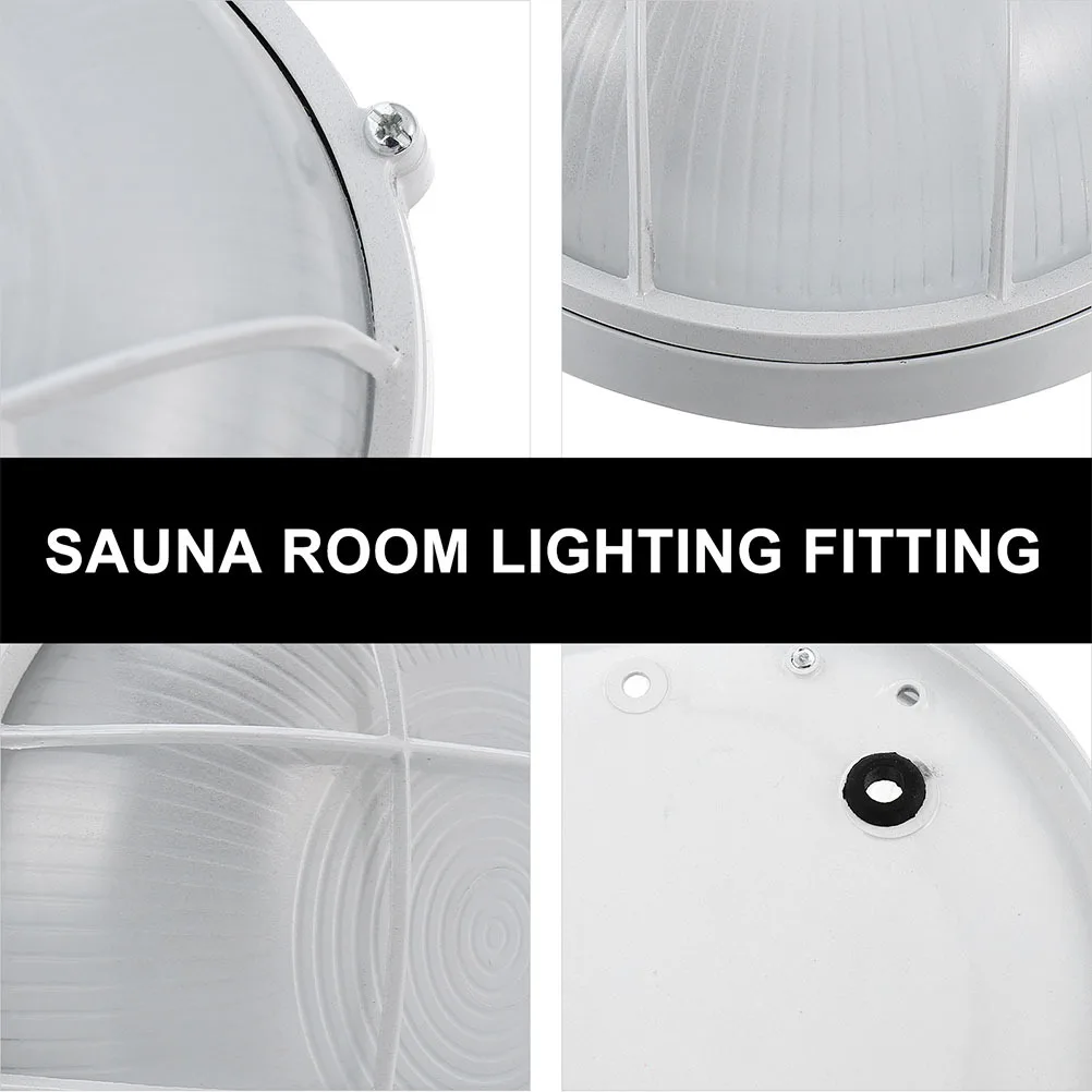 

2Pcs Sauna Lamp Explosion-Proof Wear Resistant Multi-Function Wall Light Durable Steam Room Lighting Sauna Light