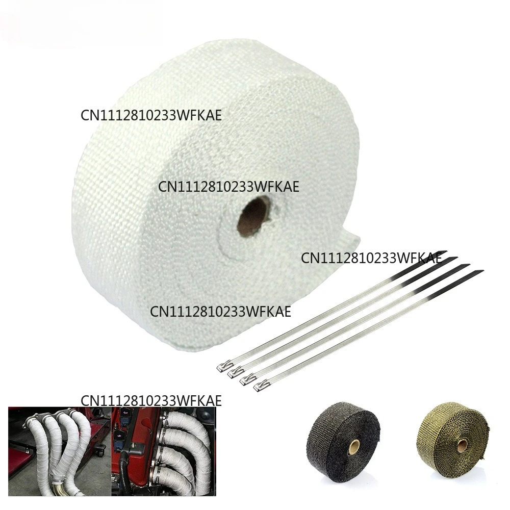 Car and motorcycle exhaust pipe insulation cloth, universal 2 inches 10 meters