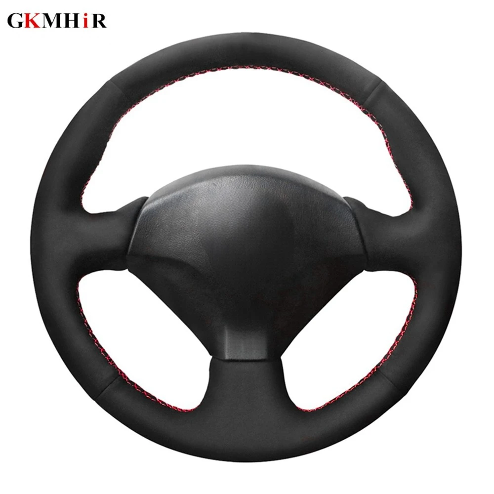 DIY Black Genuine Leather Suede Car Steering Wheel Cover For Honda S2000 2000-2008 Civic Si 2002-2004 Acura RSX Type-S 2005