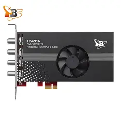 TBS6916 DVB-S2X/S2/S Hexadeca TV Tuner PCIe Card for Watching and Recording Satellite FTA Channels