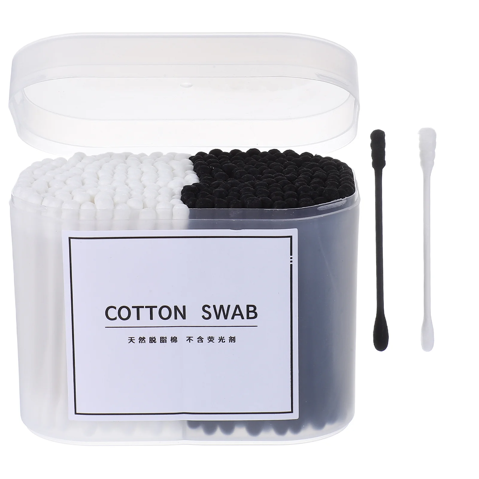 300 قطعة مسحات القطن مزدوجة الرأس ورق للاستعمال مرة واحدة عصا ماكياج أداة للعناية بالجمال تنظيف الأذن إزالة الشمع براعم القطن