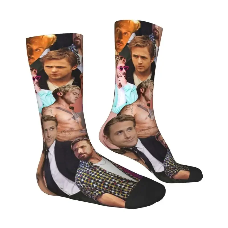 Kawaii Ryan Gosling Collage Socks Men Women Warm 3D Print Sports Football Socks