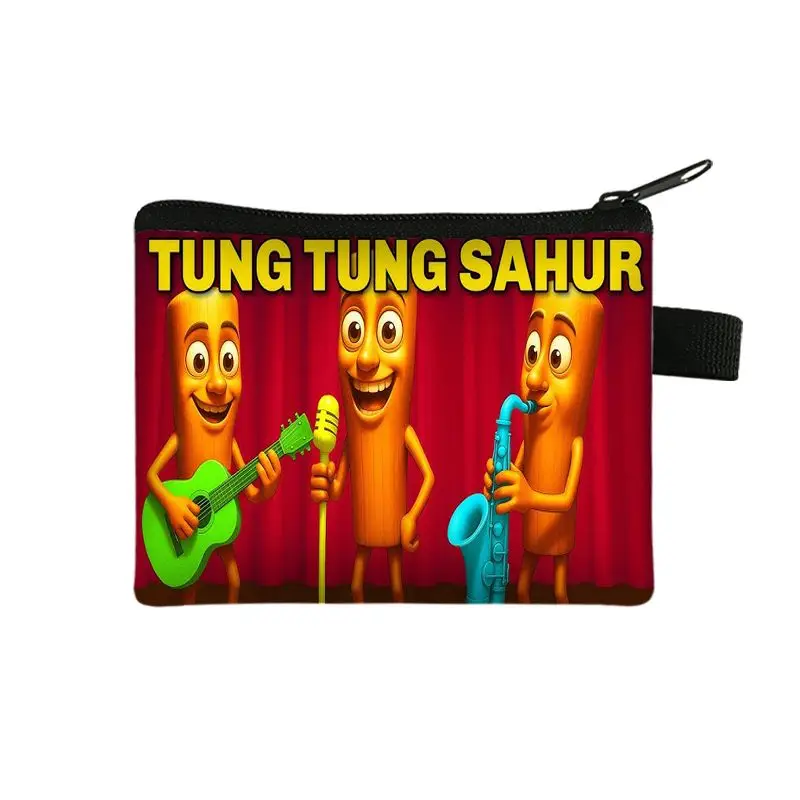 الإيطالية Brainrot Tralalero Tralala البريدي عملة المحفظة حامل بطاقات التعريف الشخصية تونغ تونغ صحور محفظة صغيرة قصيرة تغيير الحقيبة محفظة نسائية للعملات المعدنية #5