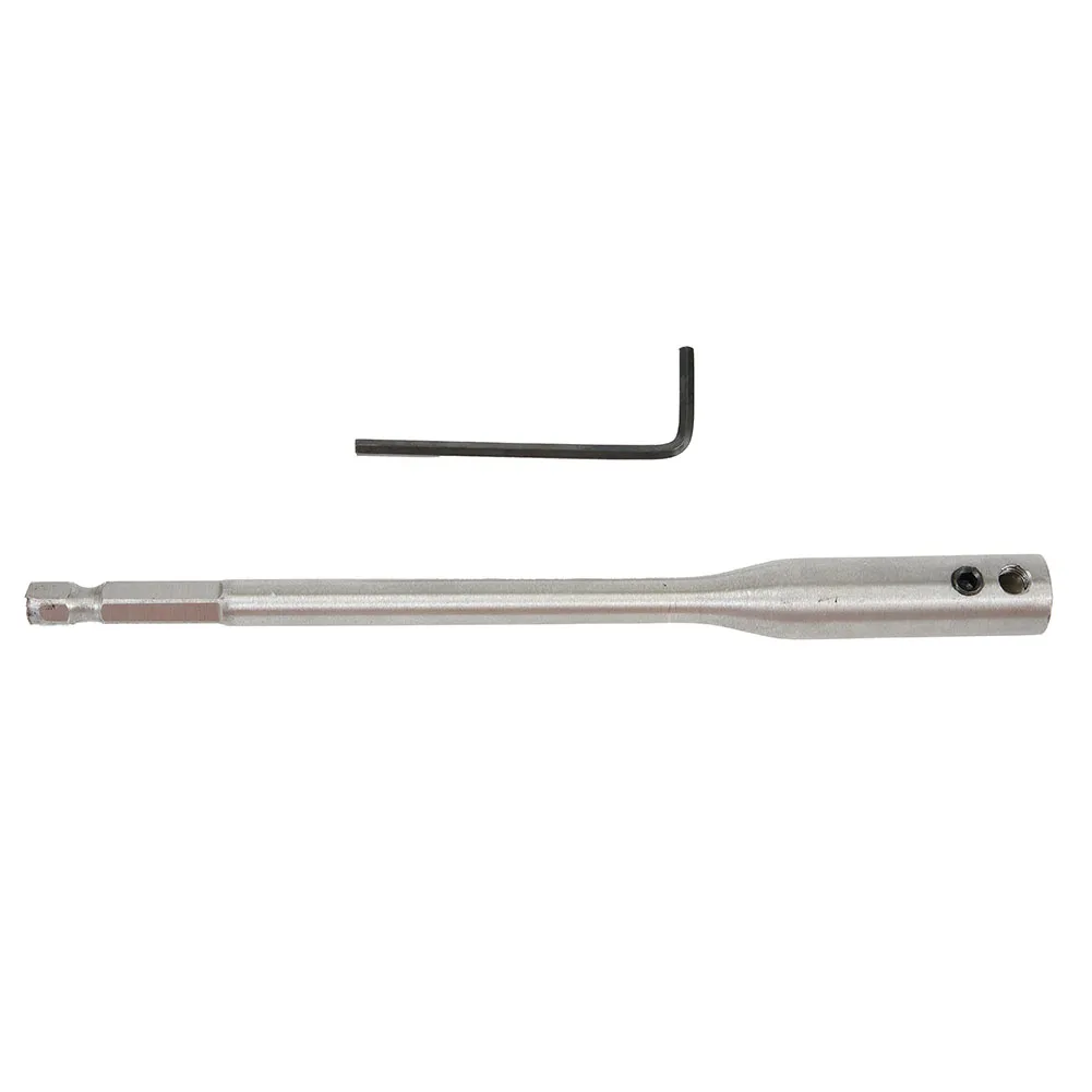 

150/300mm Extension Rod Drill Bit Extender Wrench Hex Shank High Carbon Steel Kit Silver Pratical High Quality