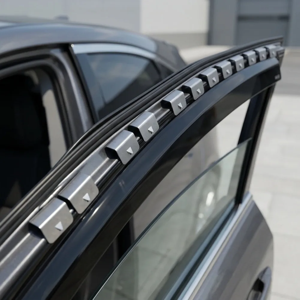 12Pcs /Stainless Steel #Wind Rain Deflector Channel Clips For Heko G3 Sned Metal #Retainer Fasteners For Car Visor /Trim