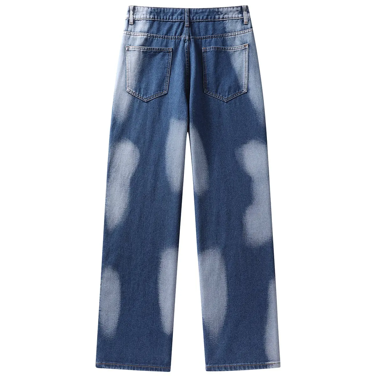 الخريف والربيع نمط لون نقي الأمريكية خمر مستقيم الساق الجينز للرجال فضفاض الرياضة مريحة عالية الجودة الدنيم السراويل