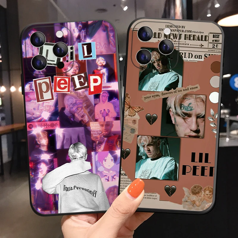 

Lil Peep Hellboy Love Silicone Back Cover Case For iPhone 11 12 13 14 15 16 Pro Max 14 15 16 Plus 13Mini Phone black TPU case