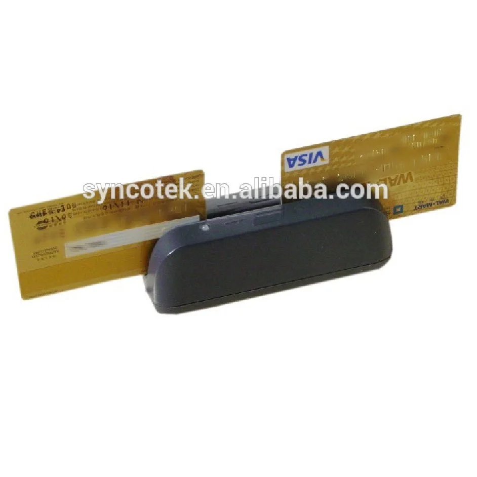 ISO7811 RS232 USB مزدوج الجانب برأسين مزدوج الوجه Swipe MSR 3 مسارات مغناطيسية Magstripe Mag Stripe CC #1