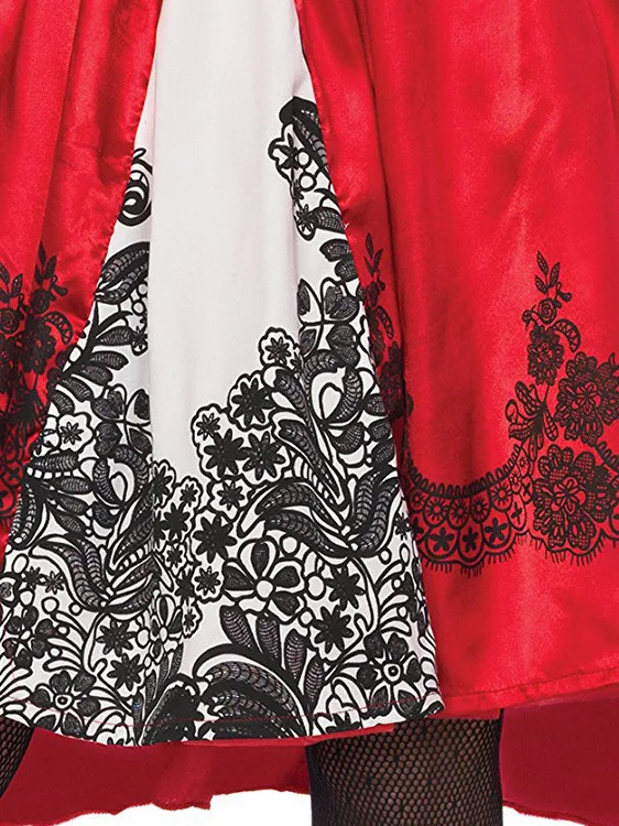 

Хэллоуин Красная шило с капюшоном Dr Spliced ter Ne Piece Сексуальная осенняя повседневная юбка трапециевидной формы с высокой талией H-Neline No Sve