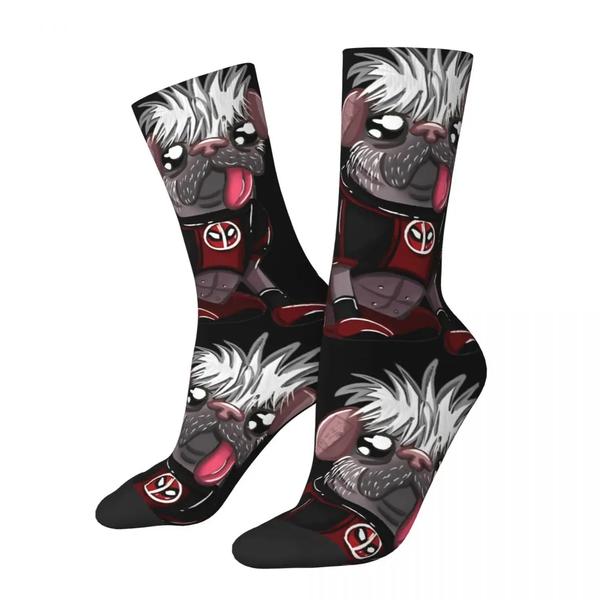 Dogpool Fan Art Socks Men's Women's Polyester Casual Socks High Quality Spring Summer Autumn Winter Middle Tube Stockings Gift