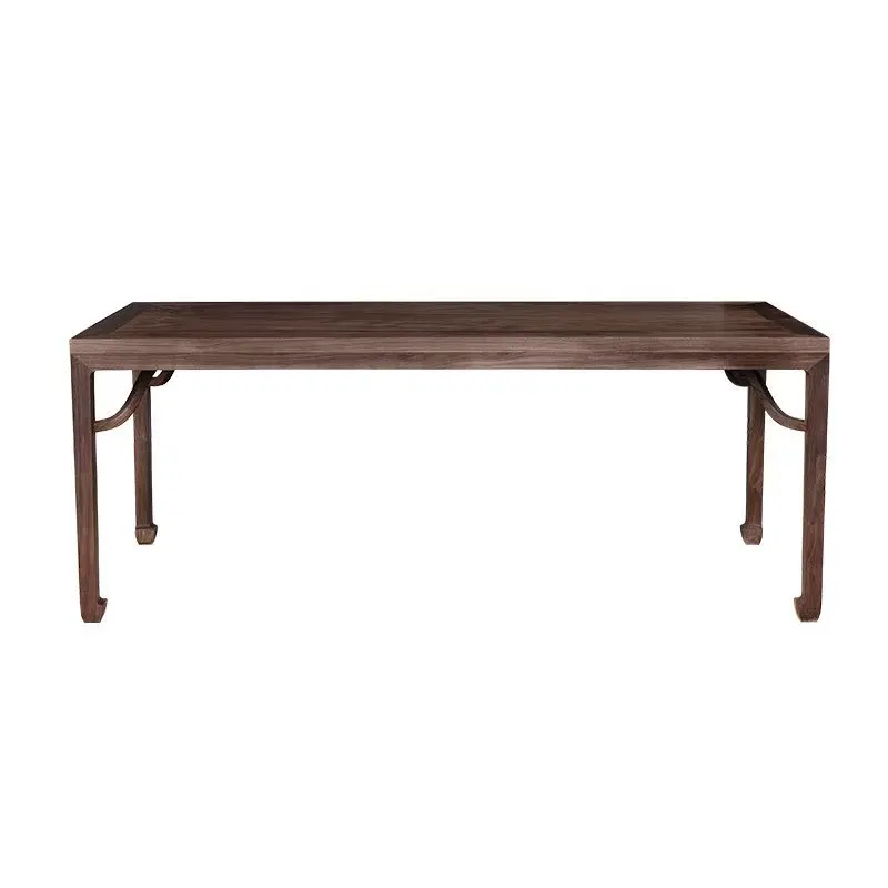 

#Solid Wood Tea Table, New Chinese Zen Style Minimalist Tea Making Table, Elm Wood, Black Walnut Tea Table and Chair