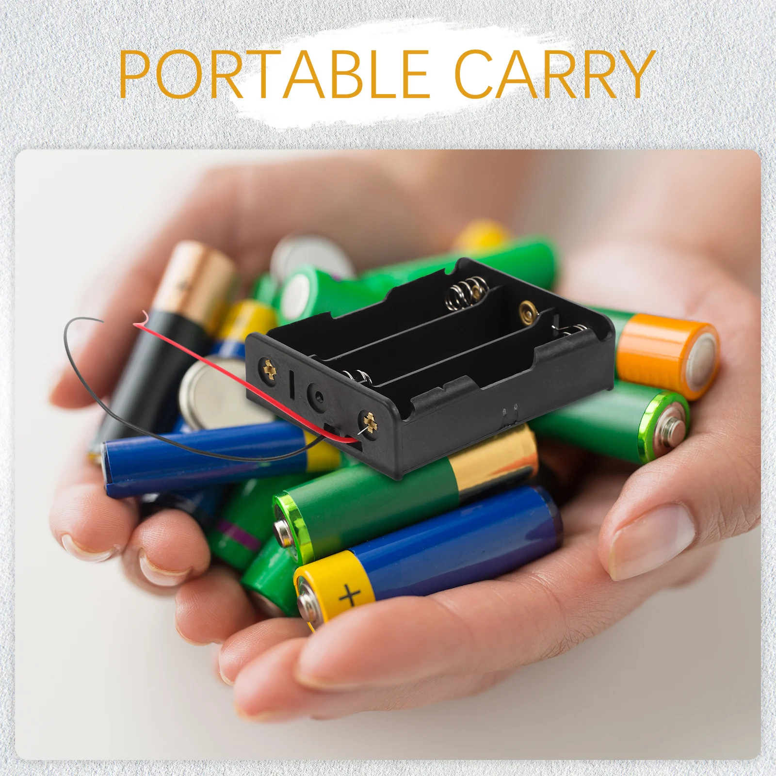 6 Stuks Case Voor 3.7V Aa Houder Plastic Doos 3 Mobiele Compartiment Met Draad Terminal 14Cm Koord Licht Duty draagbare Betrouwbare