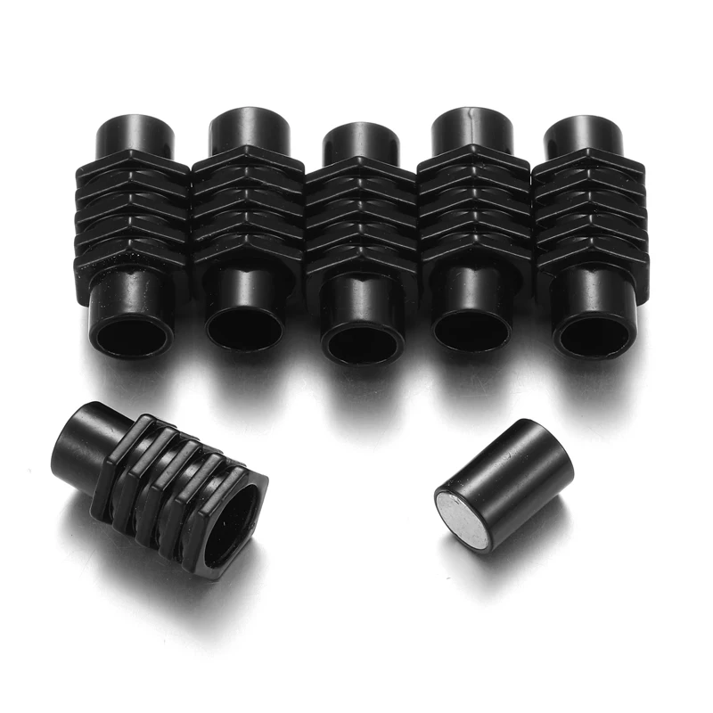 2 قطعة 6 مللي متر حفرة الذهب الأسود النحاس قوس قزح المشابك المغناطيسية ل سوار موصلات الجلود الحبال أساور مجوهرات بمناسبة W409 #6