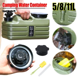 11/8/5L Portable Outdoor Water Bucket Large Capacity Camping Water Container with Faucet for Car Camping Cooking Picnic 