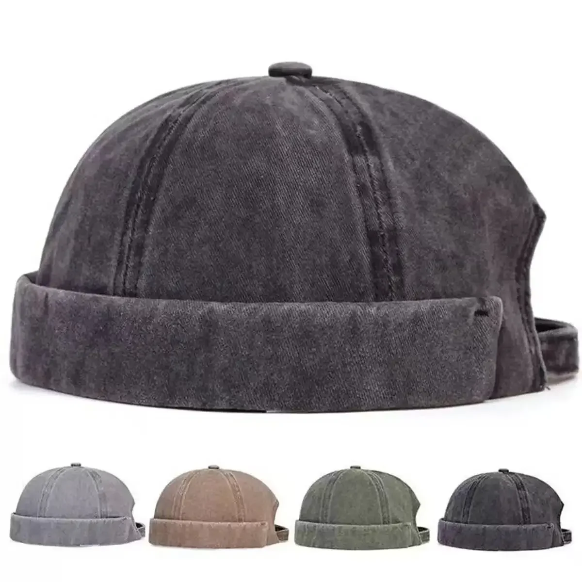 Men Light Plate Washing with Water Landlord Caps Spring and 