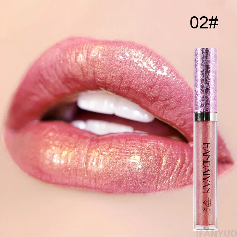 6 Colors Waterproof Nude Pink Glitter Lipstick Makeup Long Lasting Velve Red Mermaid Sexy Shimmer Lipsticks Cosmetics Beauty