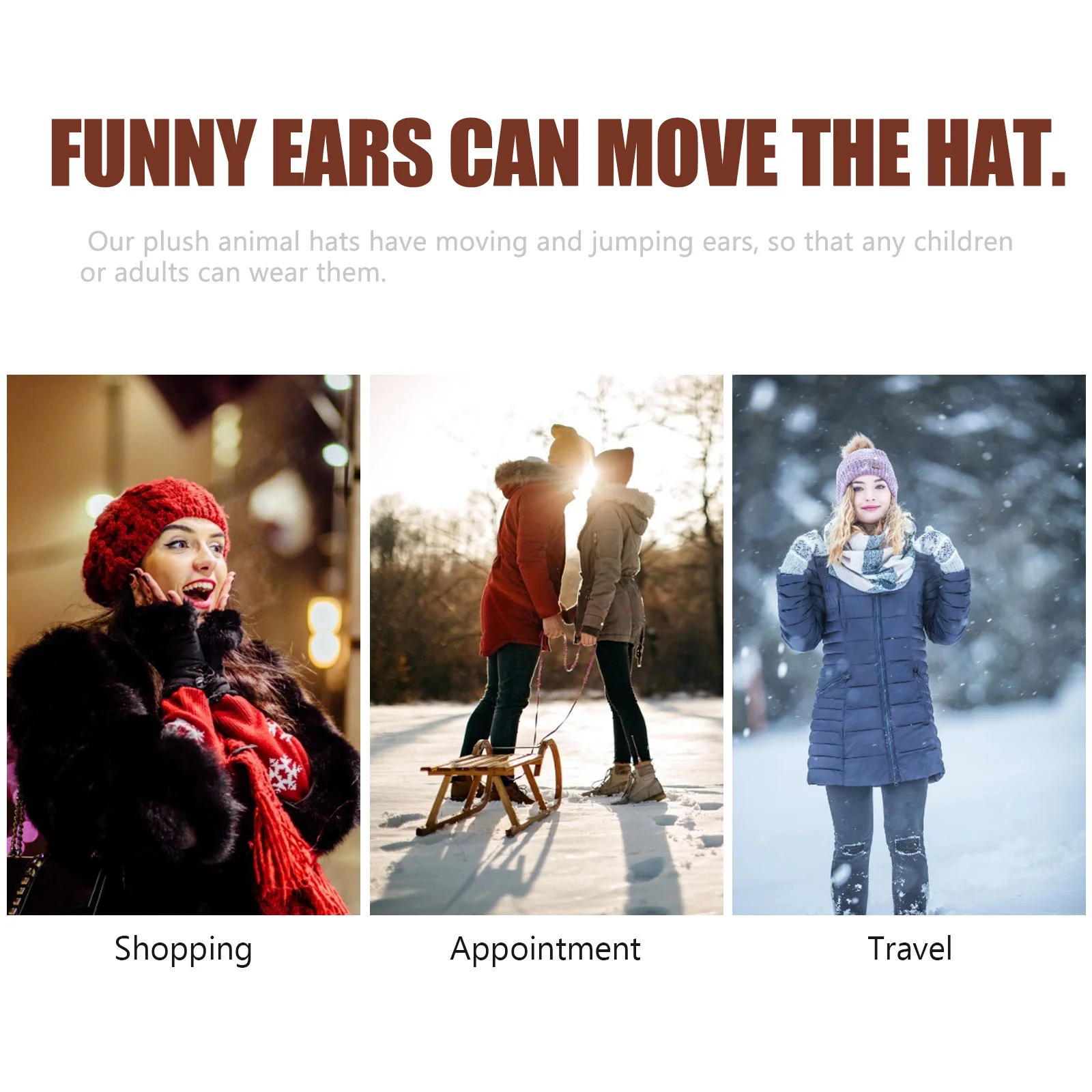 

Cat Ears For Women Winter Warm Warmers Ear Muffs For Women Outdoor Ski Accessories Cold Weather Ear Protection