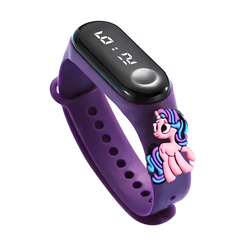 Cartoon Unicorn LED Smart Touch Children Smart Watch Waterproof Sports Bracelet Girls Kids Watches Glowing Toys