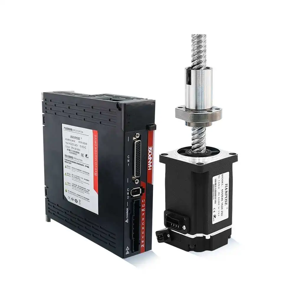 HANPOSE Ac Servo Motor Ball Screw 60sb40-1620-250 400w 2.8a 1.27n.M Degree For Cnc 3d Printer Ball servo motor with drive