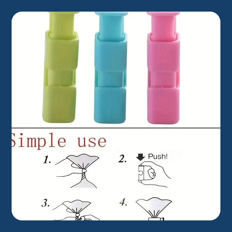 

10 шт. зажимы для запечатывания пищевых продуктов, зажимы для мешков с закусками, влагостойкие зажимы для хранения свежести, зажимы для запечатывания пластиковых пакетов