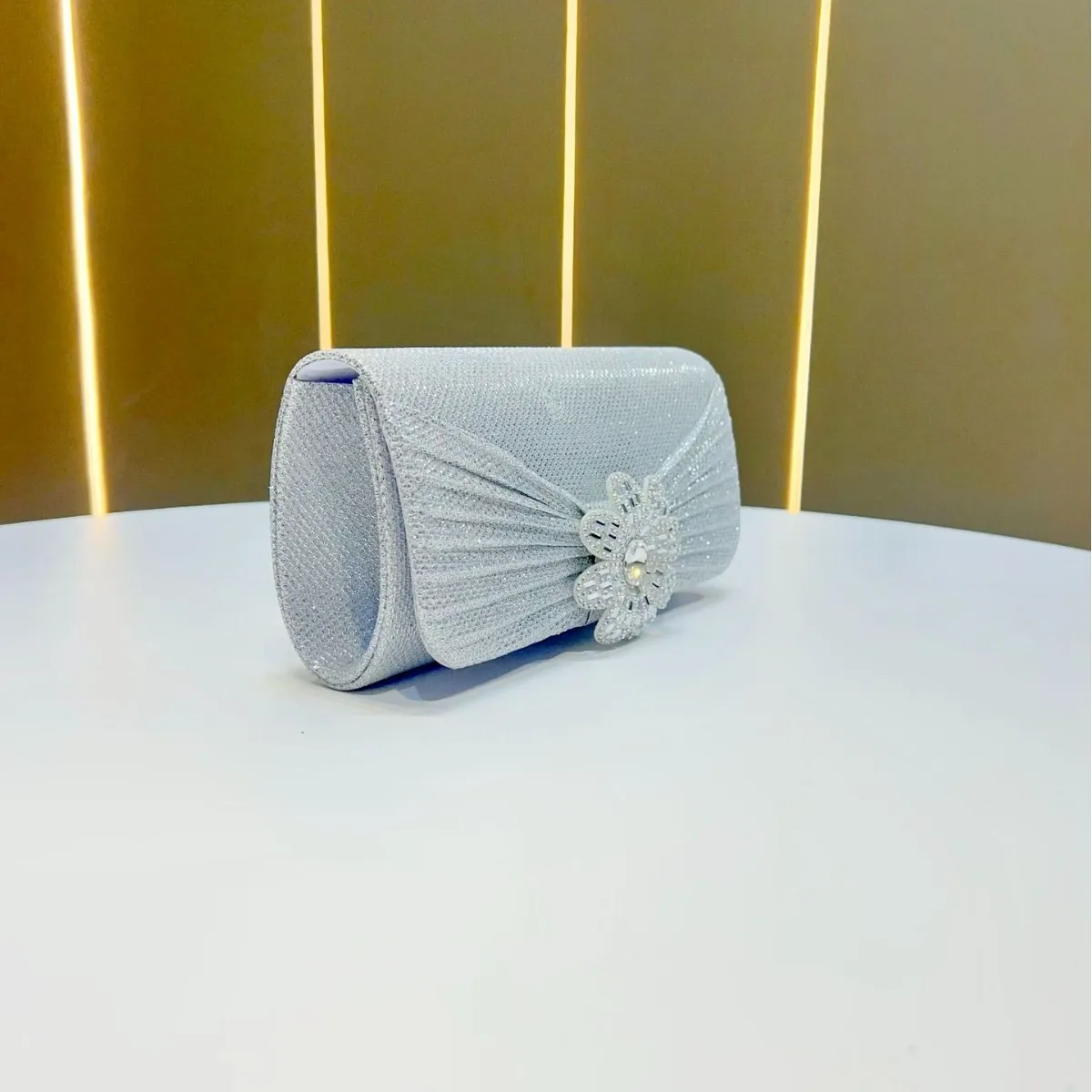 New Cross-Border Women’s Evening Bag Floral Diamond Encrusted Small Clutch High-End Chain Handbag Popular Party Purse Tote