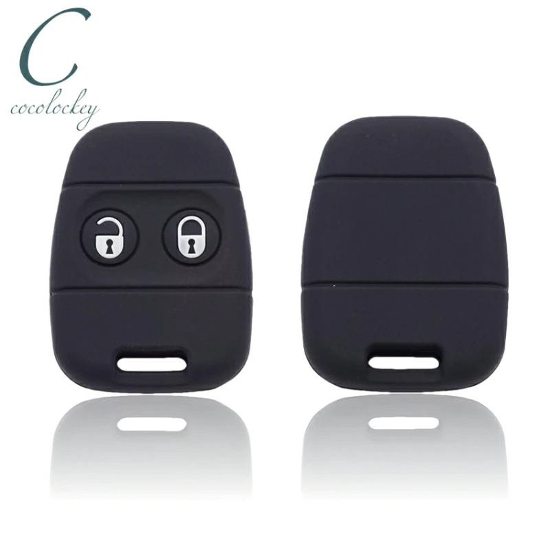 Cocolockey Rubber Silicone Key Cover Fit for Rover MG Land Rover Defender Freelander 2 Buttons Remote Key Holder Bag Protector