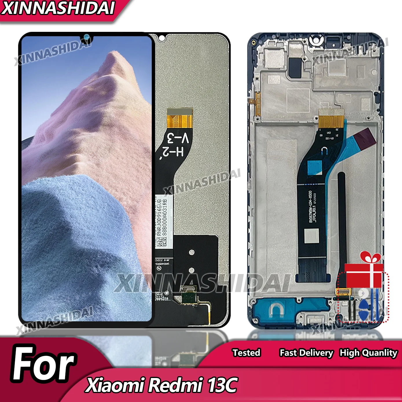 yZ[z6.69C`fBXvC Xiaomi Redmi 13C LCD 23100RN82L fBXvC ^b`XN[ t[ƃobe[Jo[ fW^CU[AZup