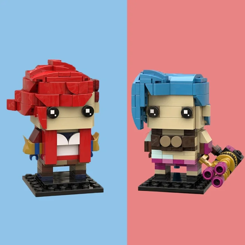 439 قطعة MOC Jinx Vi Arcane Brickheadzed نموذج ألعاب مكعبات البناء العمارة لتقوم بها بنفسك هدايا عيد الميلاد الإبداعية التعليم الطوب الاطفال #4