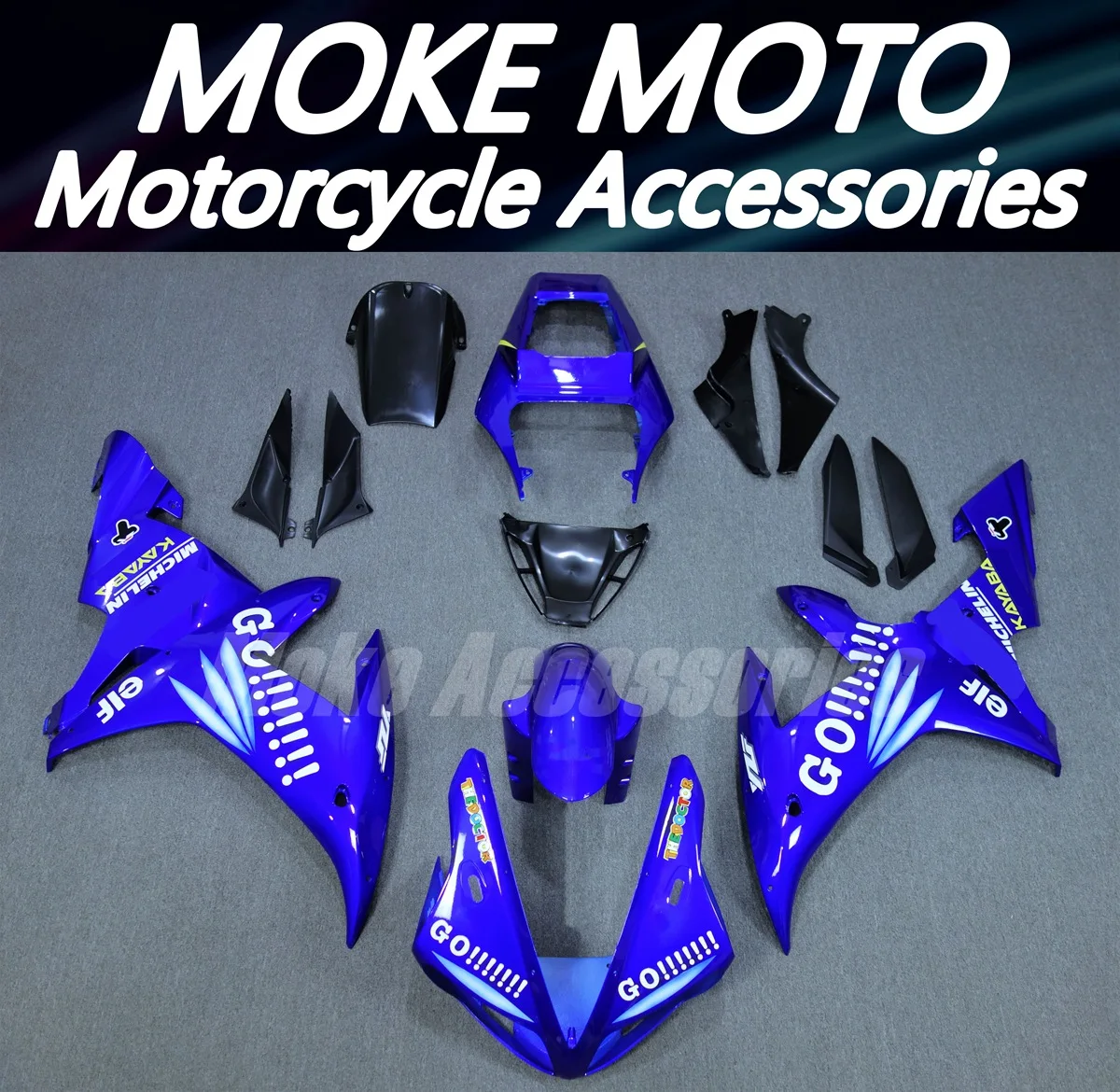 

Motorcycle Fairings Kit Fit For Yzf R1 2002-2003 Bodywork Set High Quality ABS Injection New Blue GO