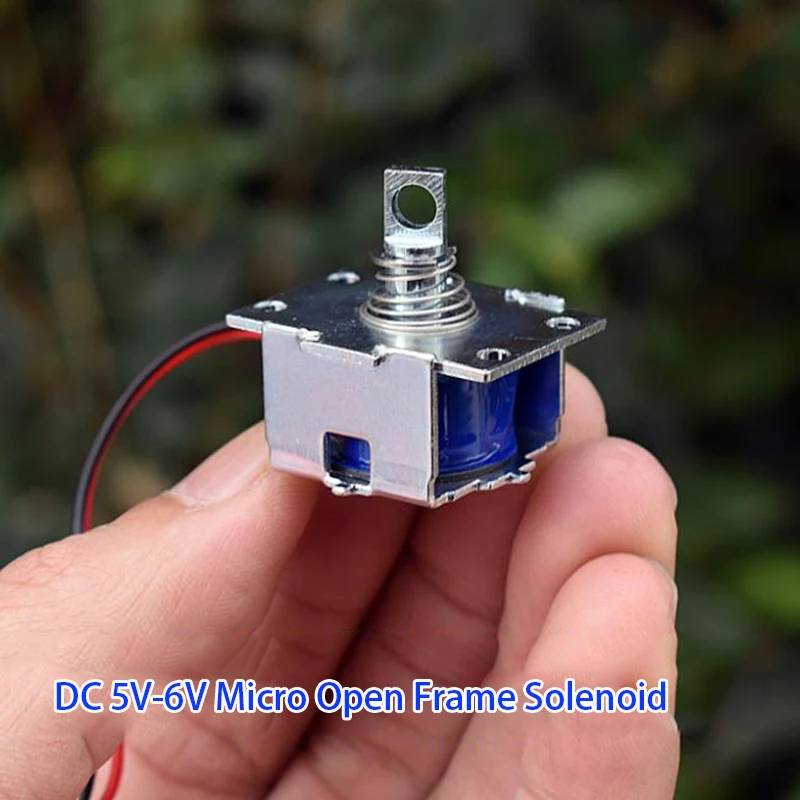 DC 5V-6V Micro 20mm*15mm Electric Magnet Push-Pull Square Solenoid Through Type Electromagnet Open Frame Stroke 4.5mm