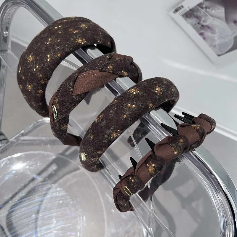 

High-end artistic vintage floral hairband for women, Melard high-wigged aura headband, niche daily wear hair accessory