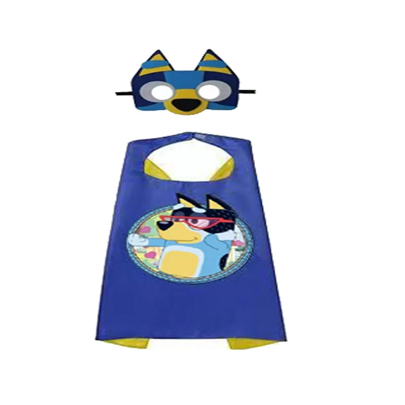

Halloween Cloak Creative Cartoon Blueys Peripheral Set Boys and Girls Hero Cloaks Kawaii Performance Costume Accessories